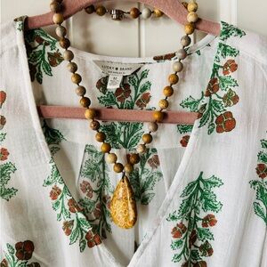 Jasper Yellow and Brown Beaded Necklace